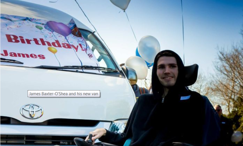 Big Surprise for Young Man with Muscular Dystrophy on his Birthday