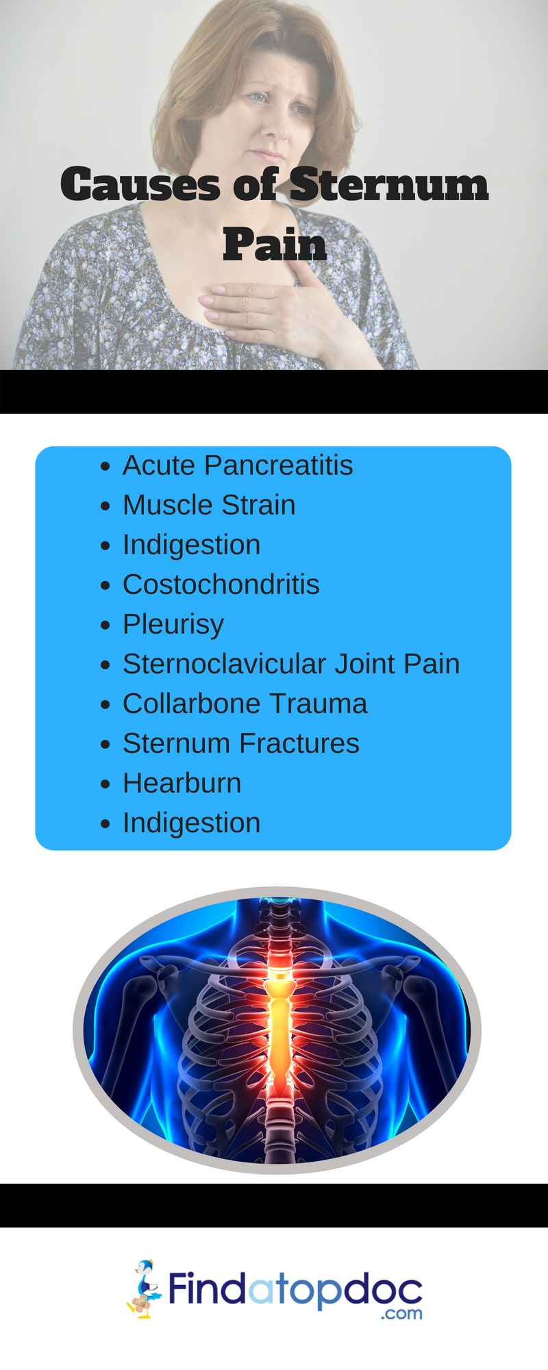 Sternum Pain (Breastbone Pain): Different Causes and Conditions