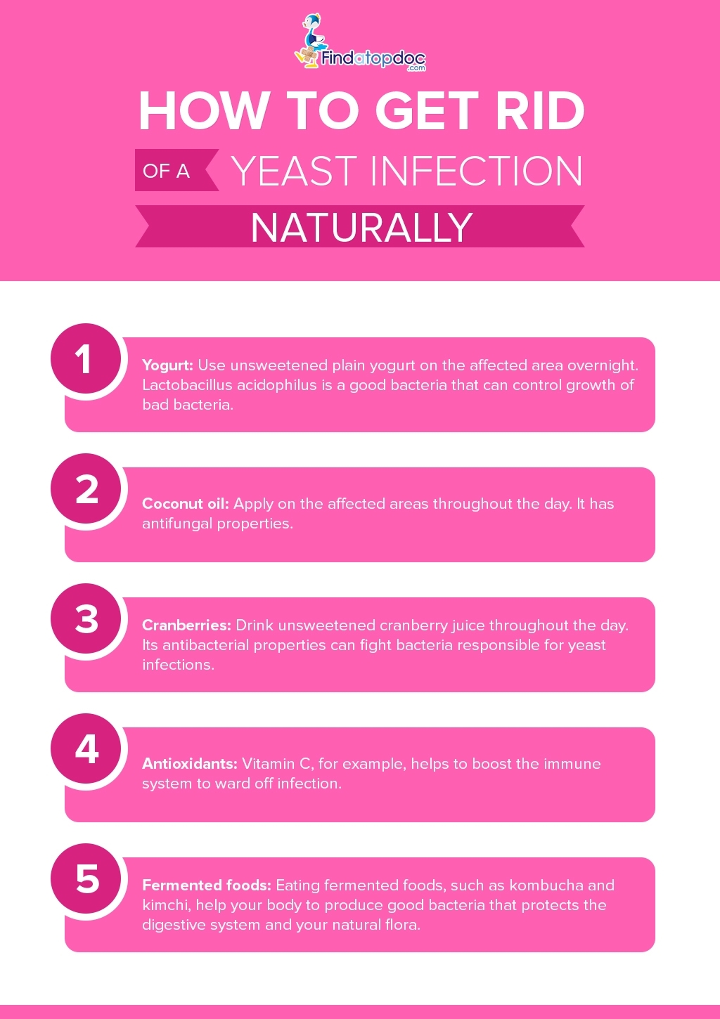 How To Get Rid Of A Yeast Infection Naturally [infographic]